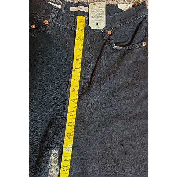 Levi’s Ribcage Wide Leg Jeans Women’s 28 Black Super High Rise Premium Denim NWT - Picture 7 of 13